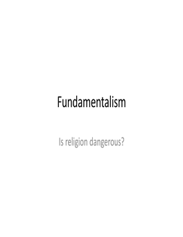 Fundamentalism