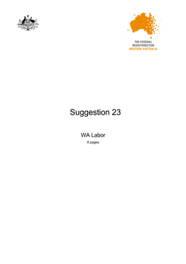 Suggestion 23