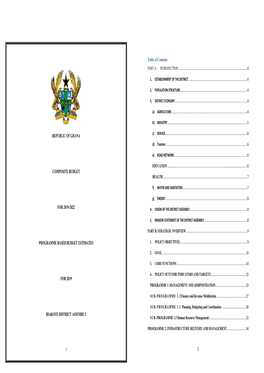 BIAKOYE DISTRICT ASSEMBLY SUB - PROGRAMME 1.5 Human Resource Management