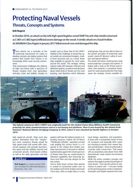 Protecting Naval Vessels Threats, Concepts and Systems