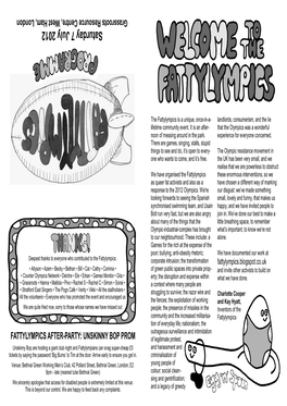 Fattylympics Programme