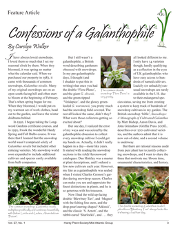 Confessions of a Galanthophile by Carolyn Walker