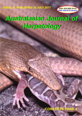 Australasian Journal of Herpetology