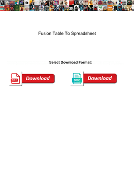 Fusion Table to Spreadsheet