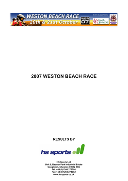 2007 Weston Beach Race