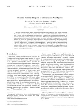 Potential Vorticity Diagnosis of a Tropopause Polar Cyclone