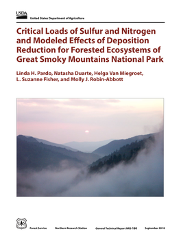 Critical Loads of Sulfur and Nitrogen and Modeled Effects of Deposition Reduction for Forested Ecosystems of Great Smoky Mountains National Park