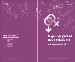 Is Gender Part of Good Relations?