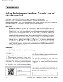 Awkward Defects Around the Elbow: the Radial Recurrent Artery Flap Revisited