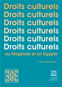 Les Droits Culturels Au Maghreb Et En Egypte; 2010
