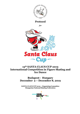 Protocol 13Th SANTA CLAUS CUP 2019 International Competition In
