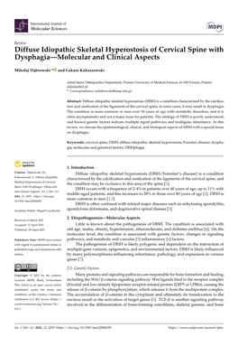 Diffuse Idiopathic Skeletal Hyperostosis of Cervical Spine with Dysphagia—Molecular and Clinical Aspects