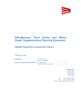 Sittingbourne Town Centre and Milton Creek: Supplementary Planning Document