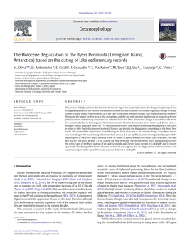 The Holocene Deglaciation of the Byers Peninsula (Livingston Island, Antarctica) Based on the Dating of Lake Sedimentary Records