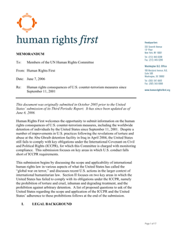 Members of the UN Human Rights Committee From