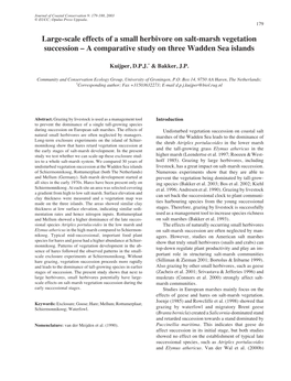 Large-Scale Effects of a Small Herbivore on Salt-Marsh Vegetation Succession - 179