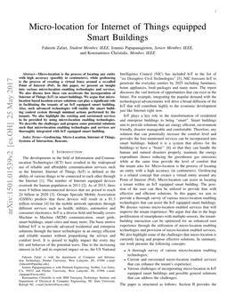 Micro-Location for Internet of Things Equipped Smart Buildings