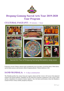 Drepung Gomang Sacred Arts Tour 2019-2020 Tour Program