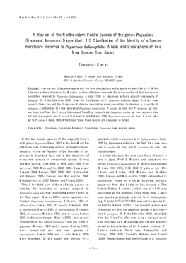 A Review of the Northwestern Pacific Species of the Genus Paguristes (Decapoda: Anomura: Diogenidae). III. Clarification Of