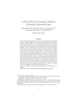 A Proof-Theoretic Semantic Analysis of Dynamic Epistemic Logic