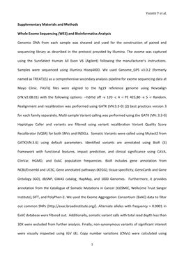 WES) and Bioinformatics Analysis