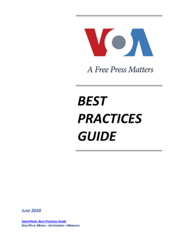 Best Practices Guide