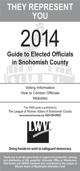 Guide to Elected Officials in Snohomish County THEY