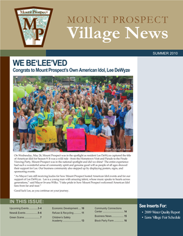 MOUNT PROSPECT Village News