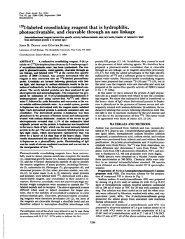 Photoactivatable, and Cleavable Through an Azo Linkage