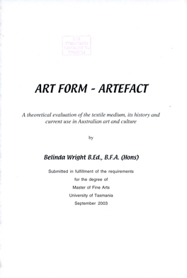 Art Form -- Artefact