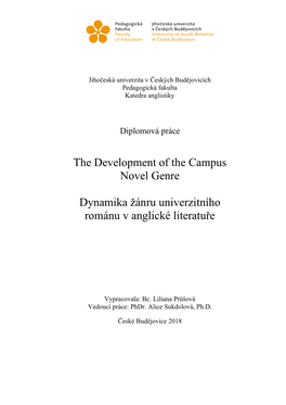 The Development of the Campus Novel Genre Dynamika Žánru