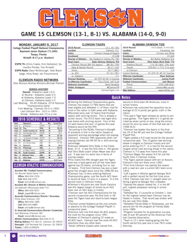 Vs. Alabama (14-0, 9-0)