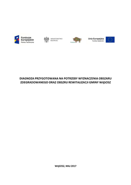 Diagnoza Przygotowana Na Potrzeby Wyznaczenia Obszaru Zdegradowanego Oraz Obszru Rewitalizacji Gminy Wąsosz