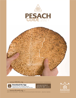 Crc Pesach Guide 2021 Final.Pdf