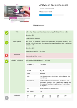 Analyse of C2c-Online.Co.Uk