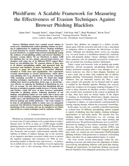 Phishfarm: a Scalable Framework for Measuring the Effectiveness of Evasion Techniques Against Browser Phishing Blacklists