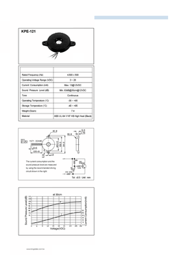 Piezo Audio Indicator with Volume Control-KPE-813SANR Tol : ±0.5 Unit : Mm