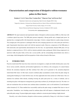 Characterization and Compression of Dissipative-Soliton-Resonance Pulses in Fiber Lasers