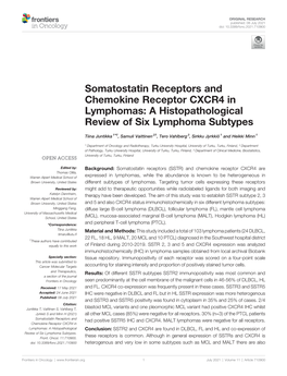 A Histopathological Review of Six Lymphoma Subtypes