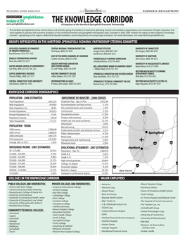 THE KNOWLEDGE CORRIDOR a Snapshot of the Hartford-Springfield Economic Partnership