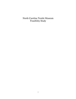 North Carolina Textile Museum Feasibility Study