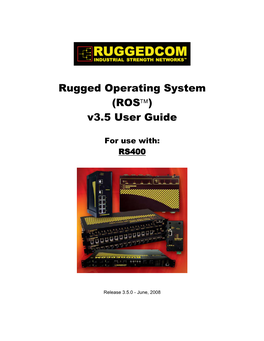 Rugged Operating System (ROS™) V3.5 User Guide