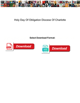 Holy Day of Obligation Diocese of Charlotte