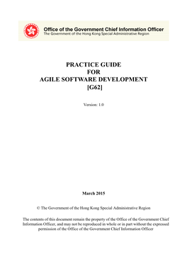 Practice Guide for Agile Software Development [G62]