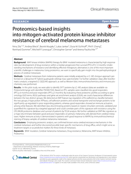 Proteomics-Based Insights Into Mitogen-Activated Protein Kinase