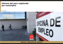 BVCM007954-2020-07. Informe Del Paro Registrado Por Municipios. Julio 2020