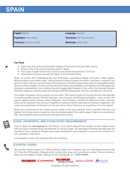 Visas, Passports, and Other Entry Requirements Country Codes