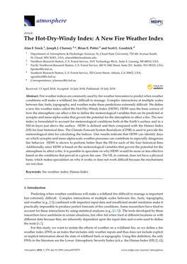 The Hot-Dry-Windy Index: a New Fire Weather Index