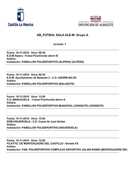 AB FÚTBOL SALA ALE-M- Grupo A