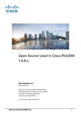 Open Source Used in Cisco RV220W 1.0.6.X